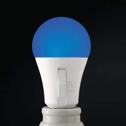 5-Watt A19 Color Changing Party LED Light Bulb (1-Pack) by EcoSmart -EcoSmart Sales white ecosmart colored light bulbs a19 led party esm 1f 1000