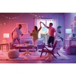 5-Watt A19 Color Changing Party LED Light Bulb (1-Pack) by EcoSmart -EcoSmart Sales white ecosmart colored light bulbs a19 led party esm 31 1000