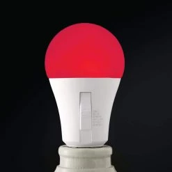 5-Watt A19 Color Changing Party LED Light Bulb (1-Pack) by EcoSmart -EcoSmart Sales white ecosmart colored light bulbs a19 led party esm 4f 1000