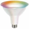 120-Watt Equivalent Smart Hubspace PAR38 Color Changing CEC LED Light Bulb with Voice Control (1-Bulb) by EcoSmart -EcoSmart Sales white ecosmart led light bulbs 11pr38120rgbwh1 64 1000