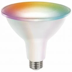 120-Watt Equivalent Smart Hubspace PAR38 Color Changing CEC LED Light Bulb with Voice Control (1-Bulb) by EcoSmart
