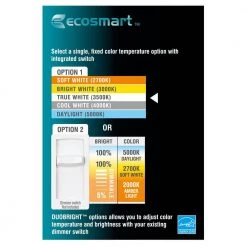 65-Watt Equivalent BR30 Dimmable Motion Sensor LED Light Bulb with Selectable Color Temperature Plus DuoBright (1-Pack) by EcoSmart 23 65-Watt Equivalent BR30 Dimmable Motion Sensor LED Light Bulb with Selectable Color Temperature Plus DuoBright (1-Pack) by EcoSmart -EcoSmart Sales white ecosmart led light bulbs a20br3065t20m01 76 1000