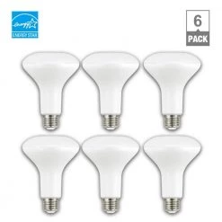 65-Watt Equivalent BR30 Dimmable ENERGY STAR LED Light Bulb Soft White (6-Pack) by EcoSmart -EcoSmart Sales white ecosmart led light bulbs a20br3065wesd26 66 1000