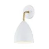 Gia 1-Light Aged Brass/White Wall Sconce by MITZI HUDSON VALLEY LIGHTING